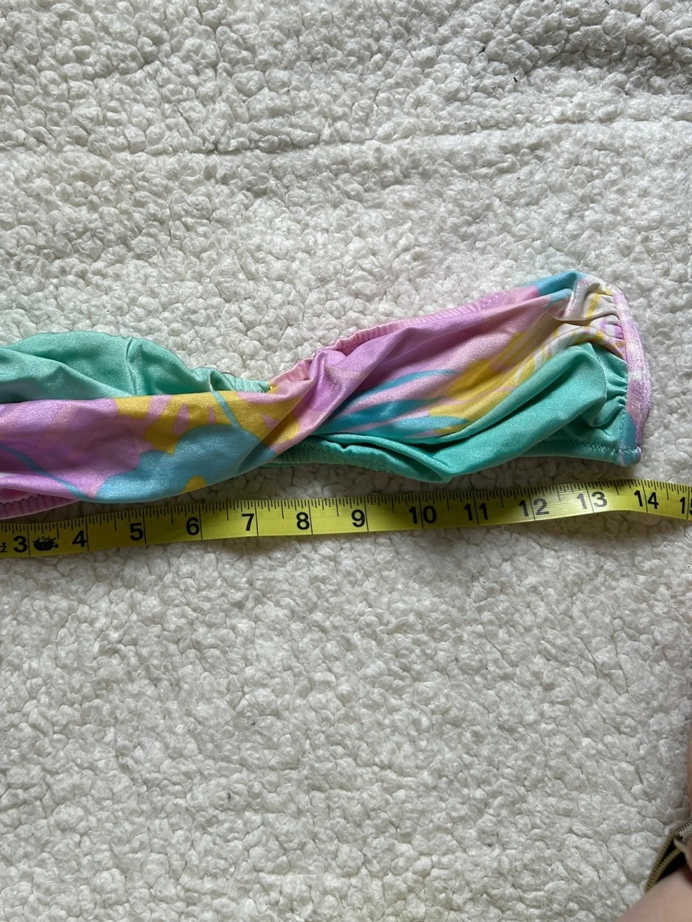 Vintage Strapless Twist Bandeau Swim Bikini Top